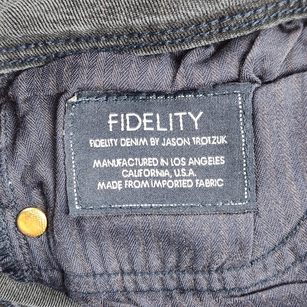 Fidelity Jeans Womens 27x32 Blue Saffron High Rise Skinny Flare Made USA Denim - Picture 15 of 16